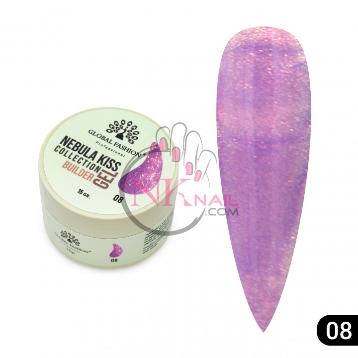 Гель Nebula Kiss Builder Gel, HEMA/TPO free 15мл, №08